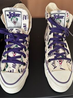 RARE 1989 DC Comics Joker Converse Chuck Taylor All Star High Tops Vintage USA
